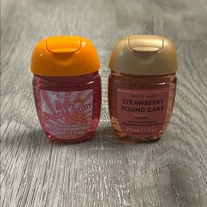 Bath & Body Works Pink Bubble Gum & Strawberry Pound Cake PocketBac Hand Gel